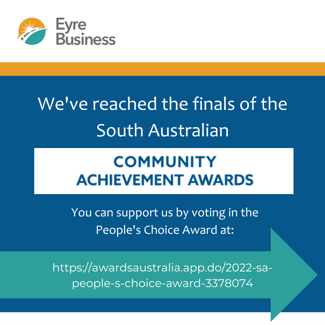 We've reached the finals of the South Australian Community Achievement Awards